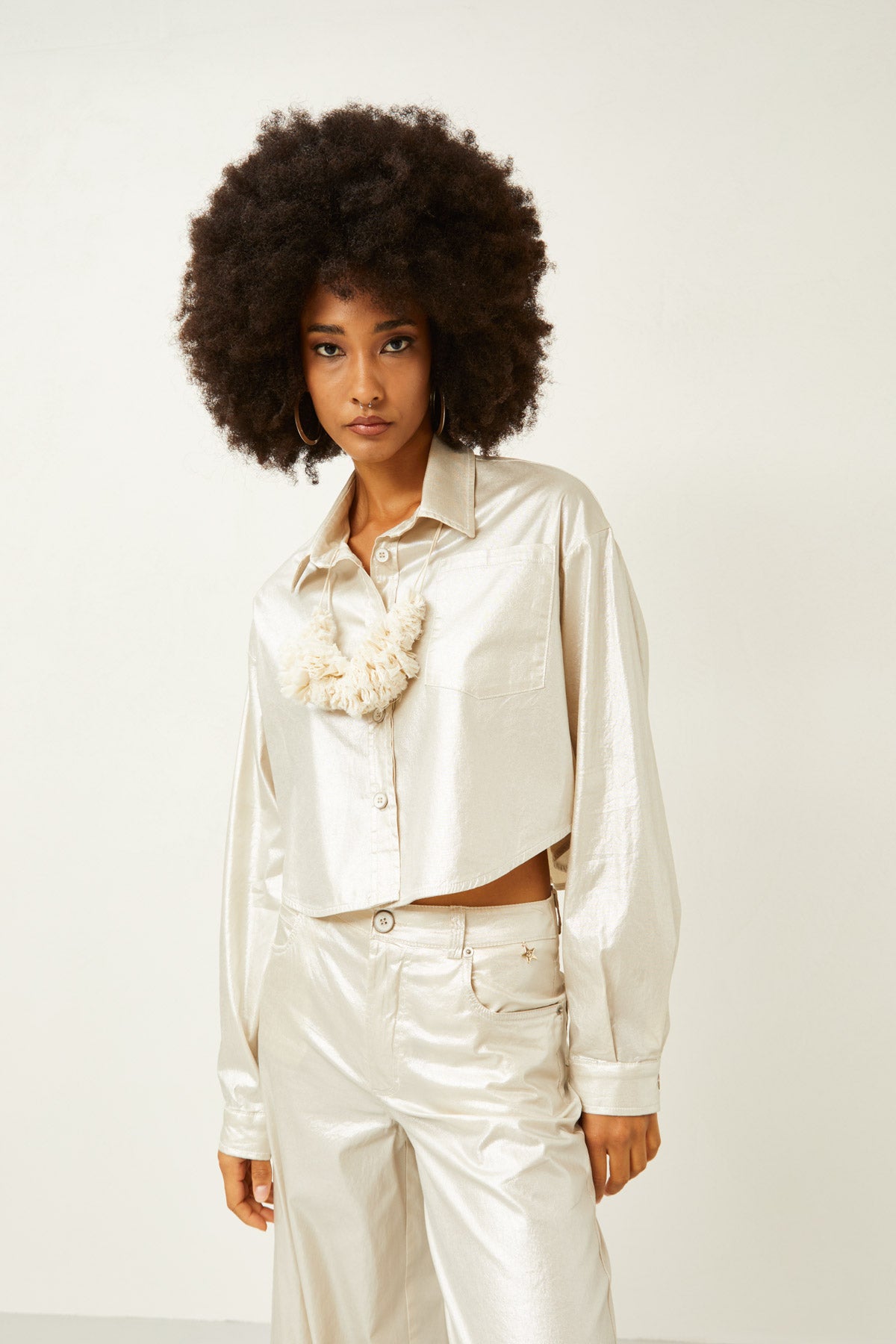 SOUVENIR Camicia V35A0163ARGENTO